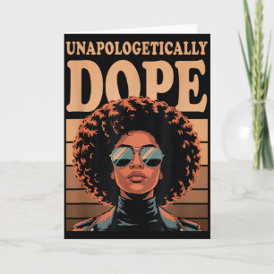 Afro-vrouw onverontschuldigd  kaart