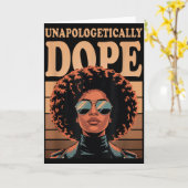 Afro-vrouw onverontschuldigd kaart (Gele Bloem)