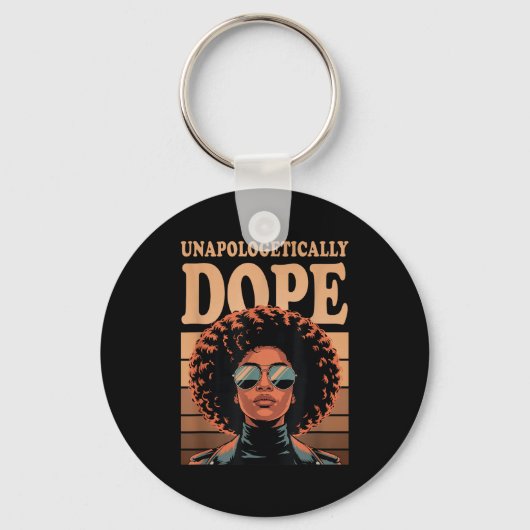 Afro-vrouw onverontschuldigd  sleutelhanger (Voorkant)