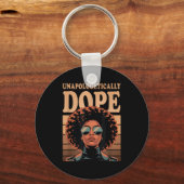 Afro-vrouw onverontschuldigd  sleutelhanger (Voorkant)