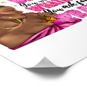 Afro-vrouw Puff Bun en religie Geloof Gebed Juni Poster (Hoek)