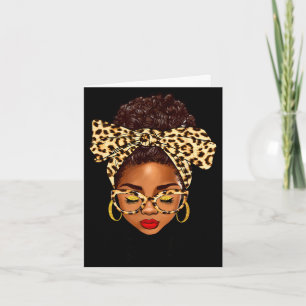 Afro vrouw rommelige knot zwarte gigi leven moeder kaart