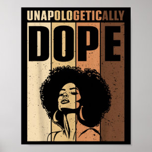 Afro Vrouw Unapologetically Zwart Sterke Meisjes V Poster