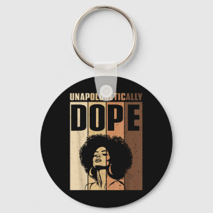 Afro Vrouw Unapologetically Zwart Sterke Meisjes V Sleutelhanger