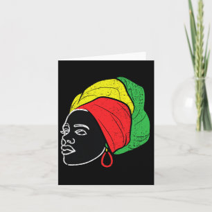 Afro Vrouw Zwart Geschiedenis Maand Kleur Mannen V Kaart