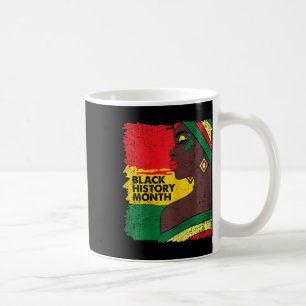 Afro Vrouw Zwart Geschiedenis Maand Kleuren Mannen Koffiemok