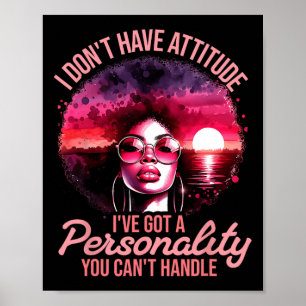 Afro Vrouwen Black Pride Afro-Amerikaanse Meisje V Poster