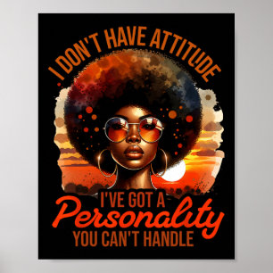 Afro Vrouwen Black Pride Afro-Amerikaanse Meisje V Poster