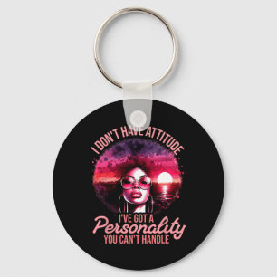 Afro Vrouwen Black Pride Afro-Amerikaanse Meisje V Sleutelhanger