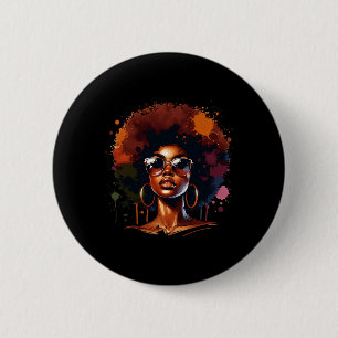 Afro Vrouwen Black Pride Afro-Amerikaanse Melanin Ronde Button 5,7 Cm