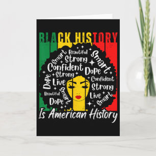 Afro Vrouwen Zwarte Geschiedenis Is Amerikaanse Ge Kaart