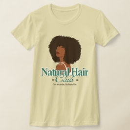 Afro-waarderings "Natural Hair Club" T-shirt