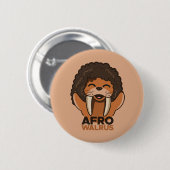 Afro Walrus Ronde Button 5,7 Cm (Voorkant /achterkant)