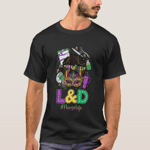 Afro Wanhoofdige Knot Vrouwen Arbeid en Bevalling T-shirt