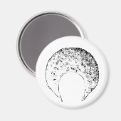 Afro Wit het museum Zazzle geschenken Magneet (Voorkant / Achterkant)