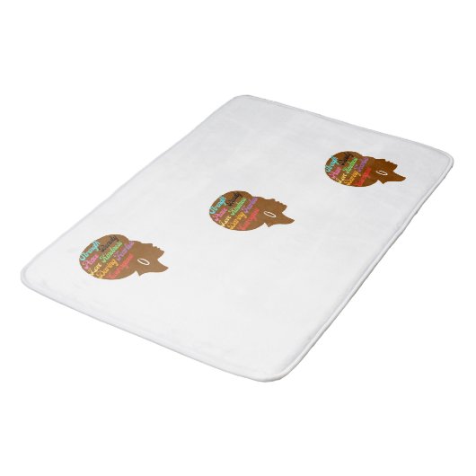 Afro Woman Bath Mat (Gekanteld)
