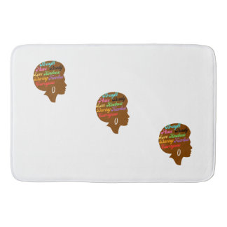 Afro Woman Bath Mat