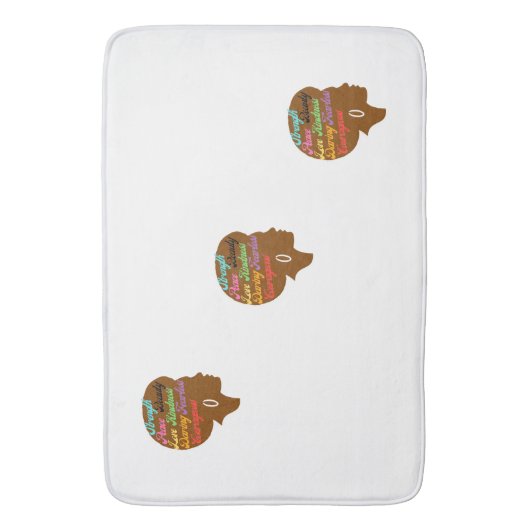 Afro Woman Bath Mat (Voorkant Verticaal)