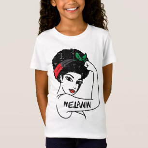 Afro Woman Melanin Black History Maand Africa Amer T-shirt