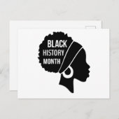 Afro Women Black History Maand (2) Aankondigingskaart (Voorkant / Achterkant)