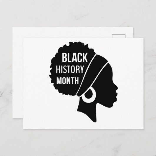 Afro Women Black History Month (2) Uitnodiging Briefkaart (Voorkant / Achterkant)