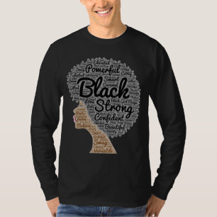 Afro Word Art Black History maand T-shirt