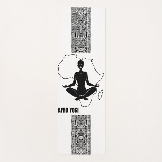 AFRO YOGI MONOCHROME YOGA MAT (Voorkant)