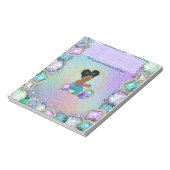Afro Zeemeermin Baby Shower Snoep Bar Wrapper Notitieblok (Linkerzijde)
