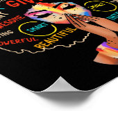 Afro Zwart Geschiedenis Maand Afro Amerikaans Lera Poster (Hoek)