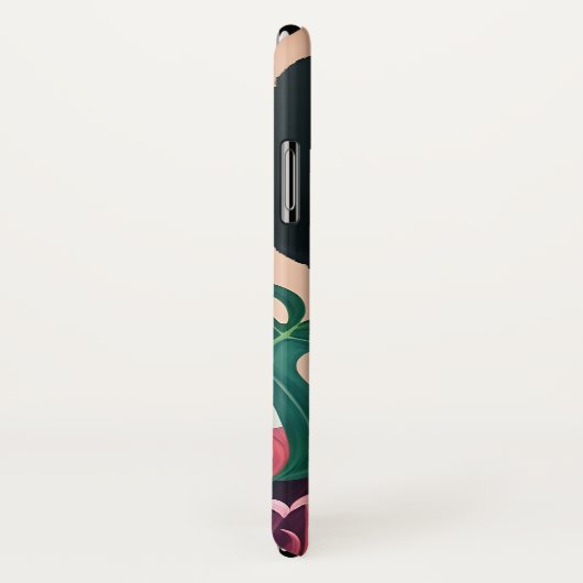 Afro Zwart Vrouw Monstera Deliciosa Botanisch Case-Mate iPhone Case (Achterkant / rechts)