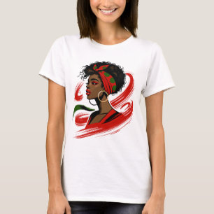 Afro Zwarte Vrouw – Sterk, Mooi & Empowerment  T-shirt