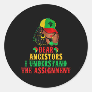 Afro Zwarte Vrouwen Melanin Queen Juneteenth Beste Ronde Sticker