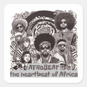 Afrobeat - De hartslag van Afrika Vierkante Sticker