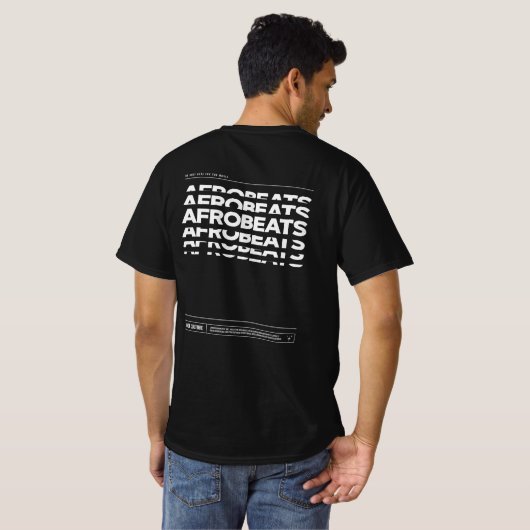 Afrobeats Dance Culture DJ Raving T-shirt Dark (Achterkant volledig)