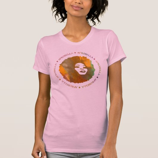 Afrobella in roze t-shirt (Voorkant)