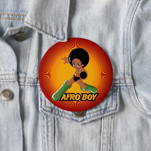 AfroBoy! Ronde Button 4,0 Cm (In situ)