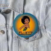 AfroBoy! Ronde Button 4,0 Cm (In situ)