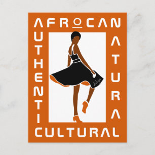 AFRoCA is Afro plus Africa  Black Woman Briefkaart