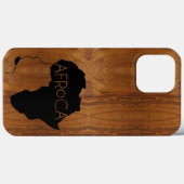 AFRoCA MALE Afro plus Africa Wood Grain look Case-Mate iPhone Case (Achterkant (horizontaal))