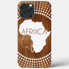 AFRoCA VROUW Afro plus Africa Wood Grain look Case-Mate iPhone Case