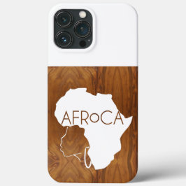 AFRoCA VROUW Afro plus Africa Wood Grain look Case-Mate iPhone Case