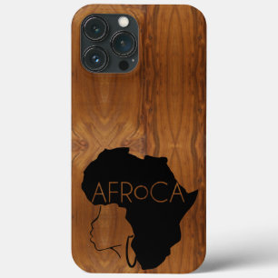 AFRoCA VROUW Afro plus Africa Wood Grain look Case-Mate iPhone Case