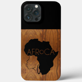 AFRoCA VROUW Afro plus Africa Wood Grain look Case-Mate iPhone Case