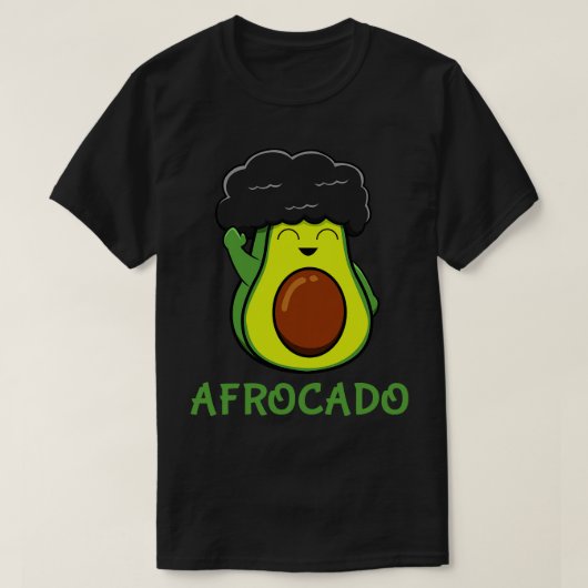 Afrocado Funny Avocado Afro Guacamole T-shirt (Design voorkant)