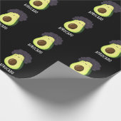 Afrocado Funny Avocado met Afro Pun Dark BG Cadeaupapier (Hoek)