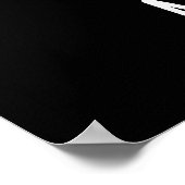 Afrocado Funny Avocado met Afro Pun Dark BG Poster (Hoek)