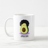 Afrocado Funny Avocado met Afro Pun Koffiemok (Links)