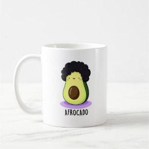 Afrocado Funny Avocado met Afro Pun Koffiemok