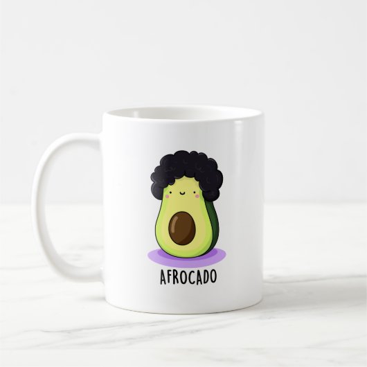 Afrocado Funny Avocado met Afro Pun Koffiemok (Links)