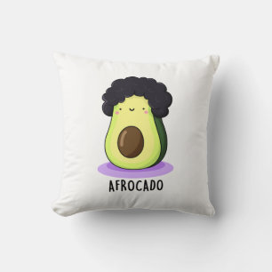 Afrocado Funny Avocado met Afro Pun Kussen
